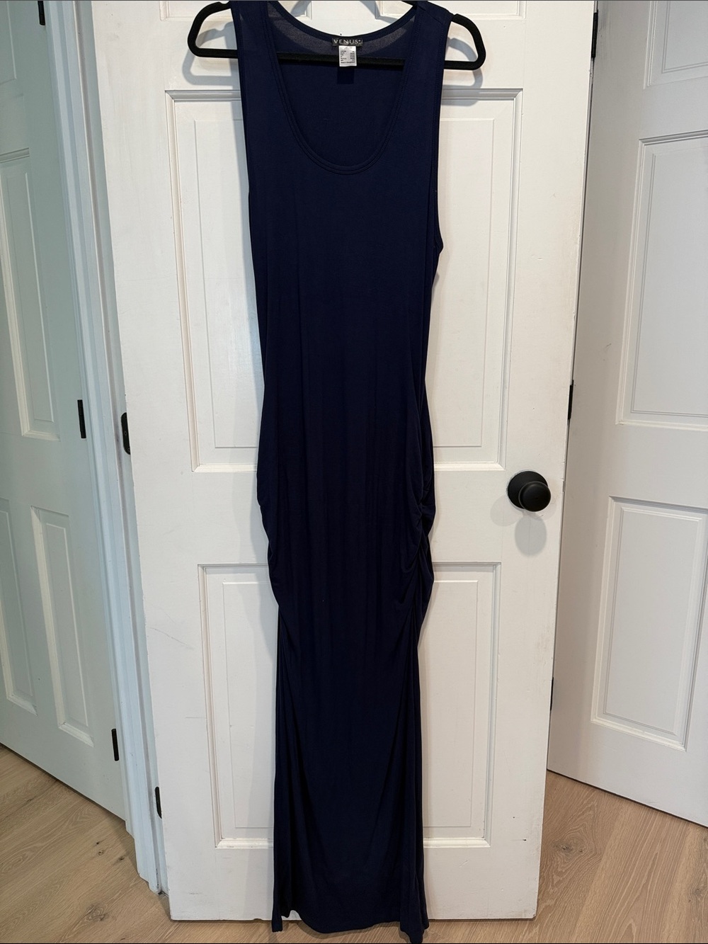 VENUS Navy Scoop Neck Sleeveless Maxi Dress